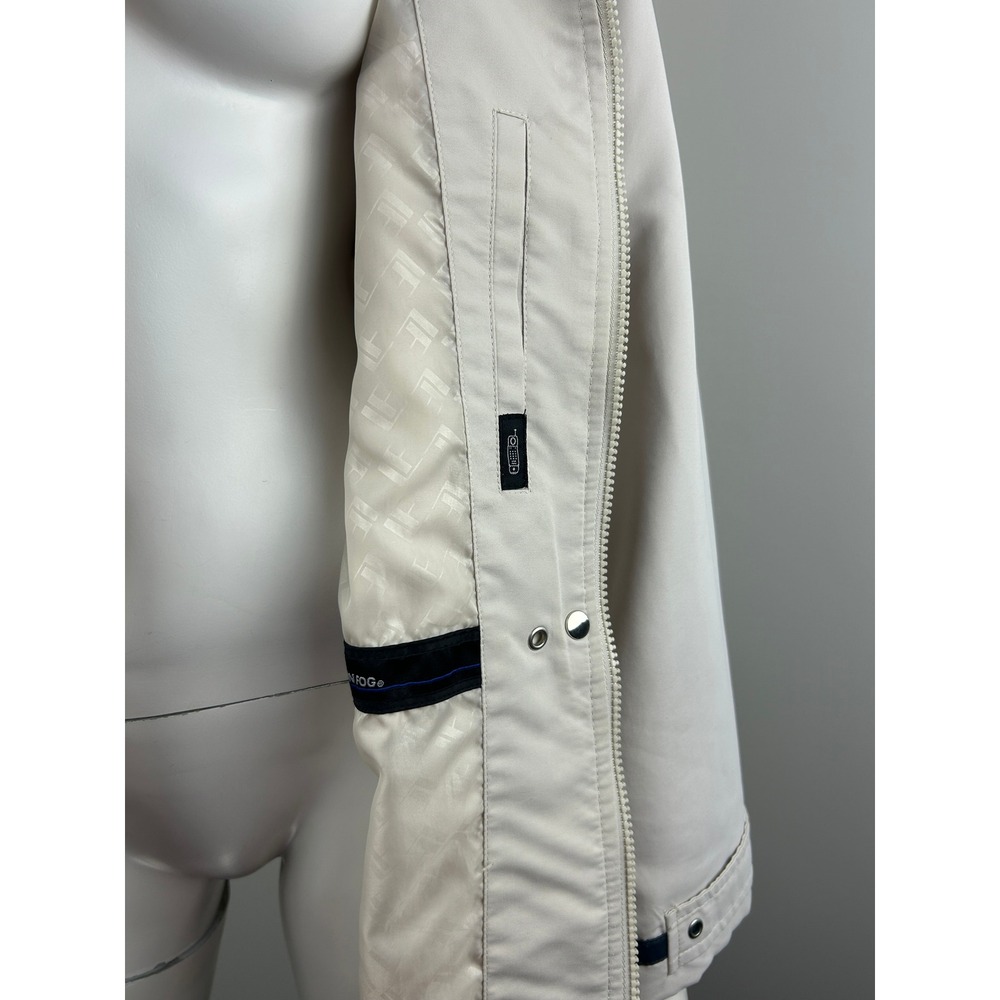 London Fog Rain Jacket Womens Large Zip Snap Lightweight Beige - Picture 6 of 16